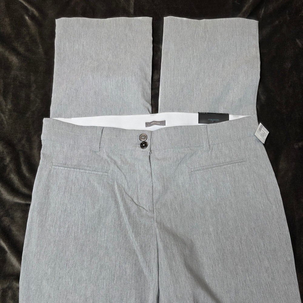 Maurices Bootcut Bengaline Pants Women XL Regular Gray High Rise NWT - Picture 3 of 6